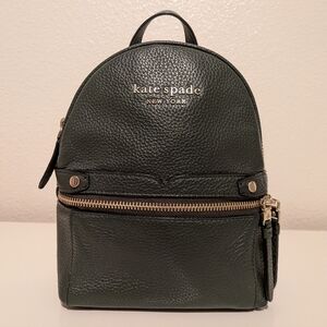 Kate Spade Dark Green Leather Backpack
